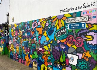 New Street Art in Sparvell Way, Camberley by Kev Munday