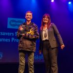 Specsavers-Surrey-Youth-Games-Spirit-of-the-Games-Award-winner-Oliver-Miles-with-Surrey-Heath-Mayor-Cllr-Helen-Whitcroft