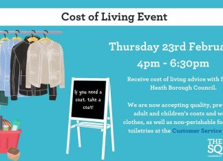 Cost of Living Event – The Square Camberley, 23 February, 4pm to 6:30pm