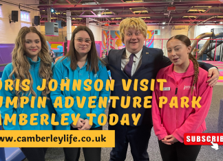 Boris Johnson visit Jumpin Adventure Park Camberley today