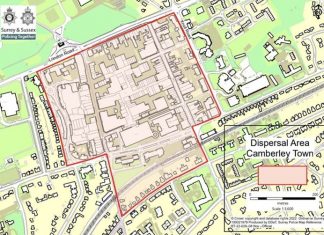 A section 34 dispersal order has been put in place for Camberley Town Centre.