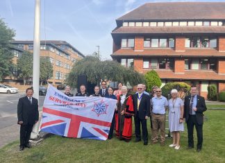 Flag raising ceremony for National Emergency Services Day (or ‘999 Day’)