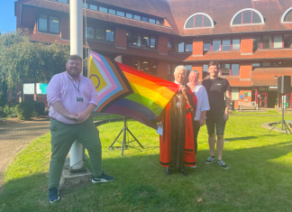 Pride flag raised in Surrey Heath – Monday 4 September 2023