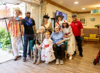 Lightwater residents celebrate Care Home Open Week with a Mary Poppins themed party